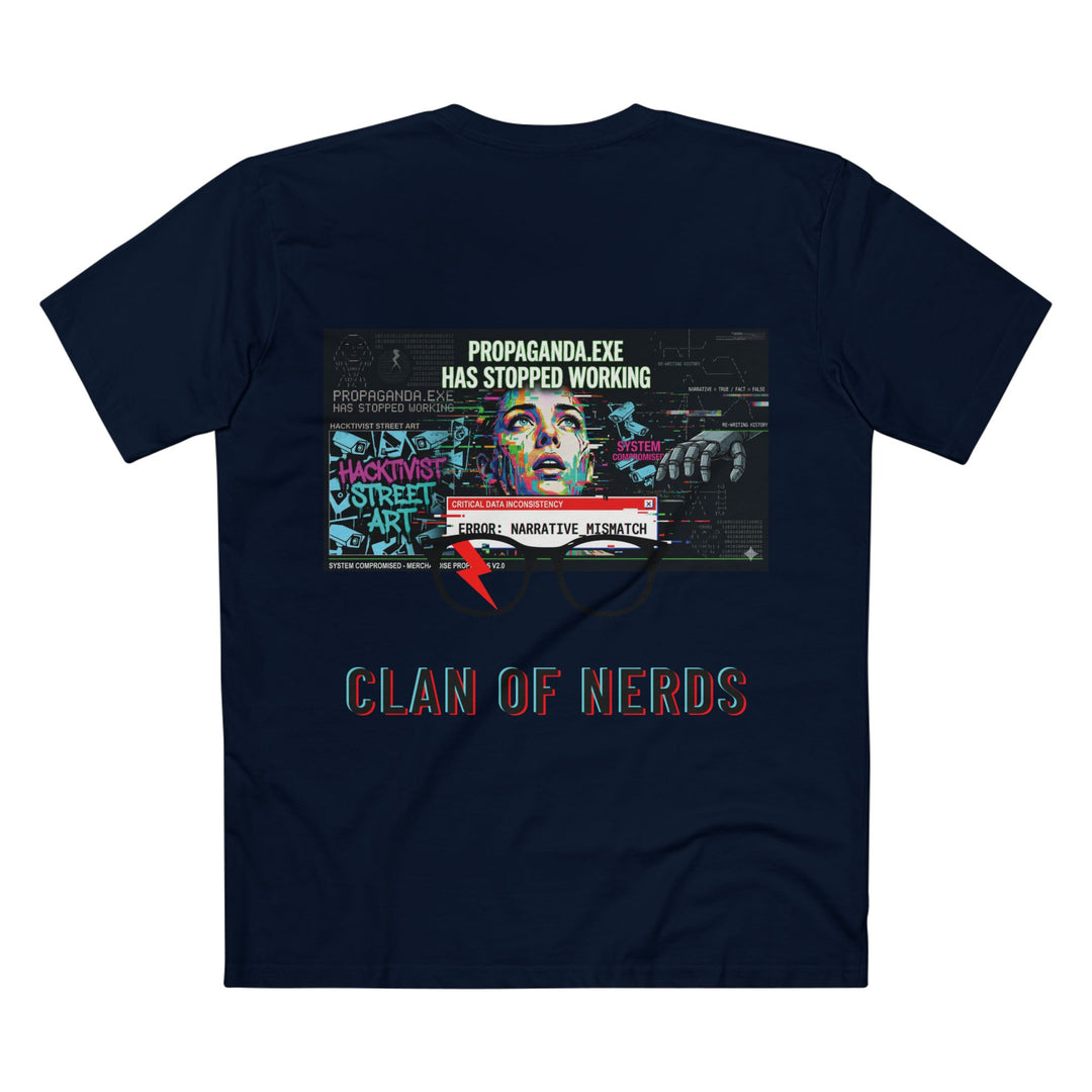 Propaganda Hacker Graphic Tee in Navy
