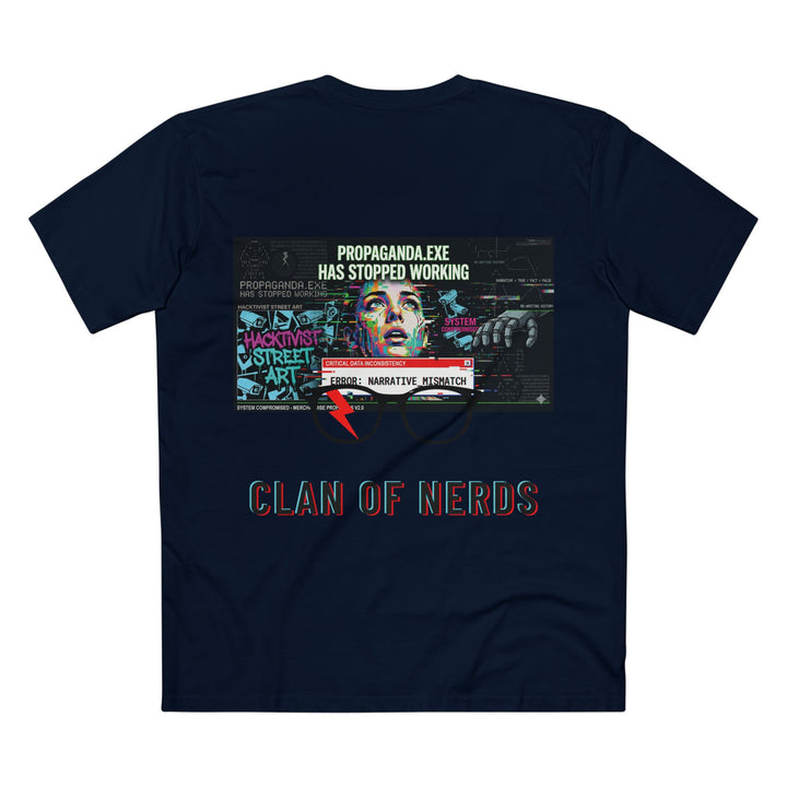 Propaganda Hacker Graphic Tee in Navy
