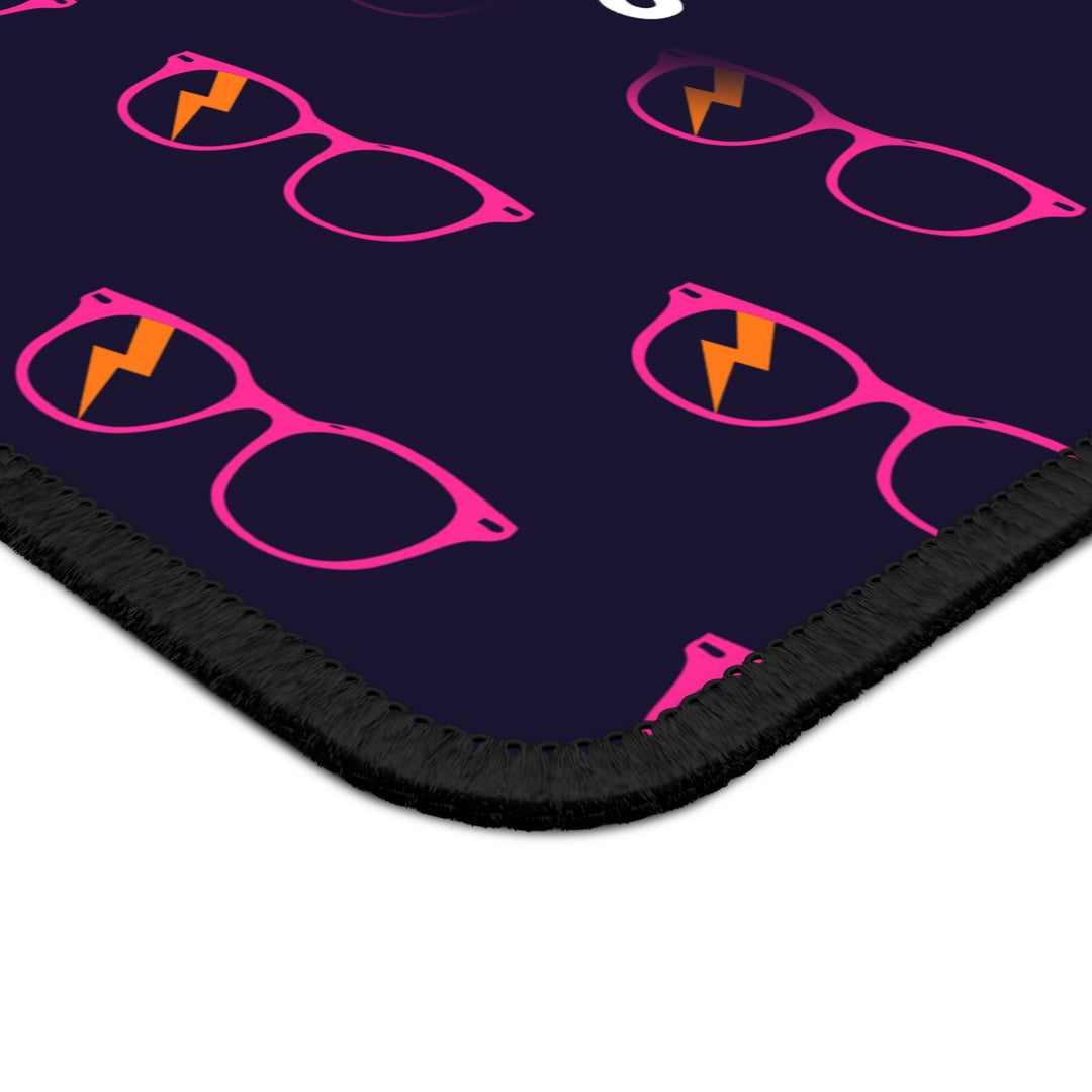 Pink/Orange Glasses Pattern Mouse Pad by Clan of Nerds
