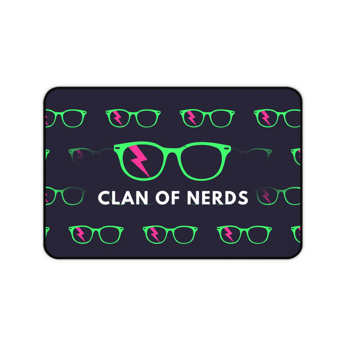 GREEN/PINK GLASSES PATTERN - DESK MAT
