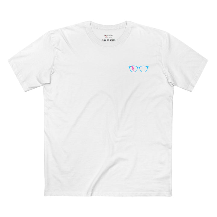 Cyan/Pink Glasses Men’s Tee by Clan of Nerds