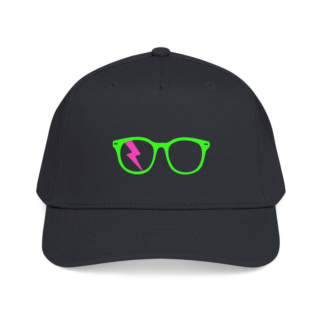Green/Pink Glasses Cap in Black