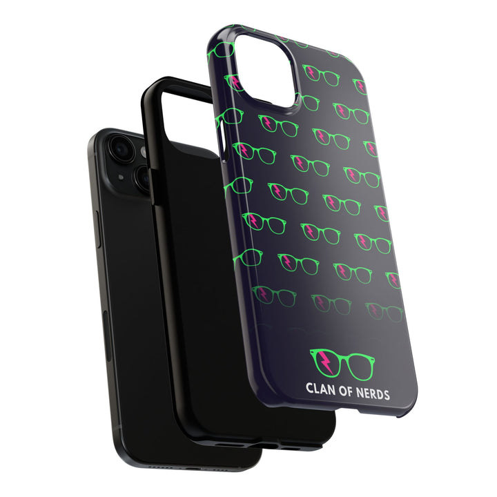 Green/Pink Glasses Pattern Tough Phone Case by Clan of Nerds