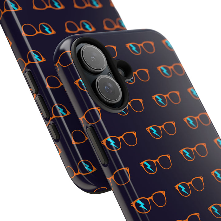 Orange/Cyan Glasses Pattern Tough Phone Case by Clan of Nerds