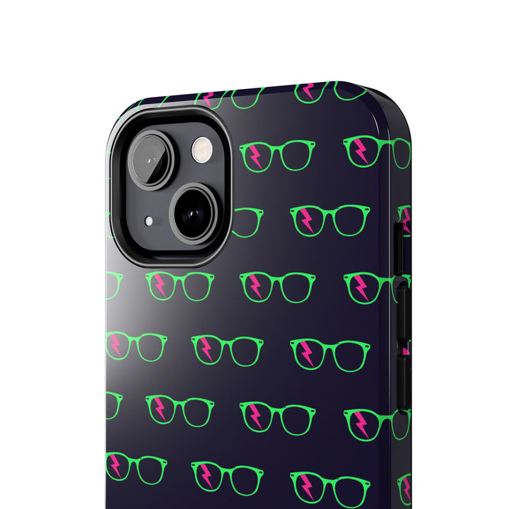 Green/Pink Glasses Pattern Tough Phone Case by Clan of Nerds