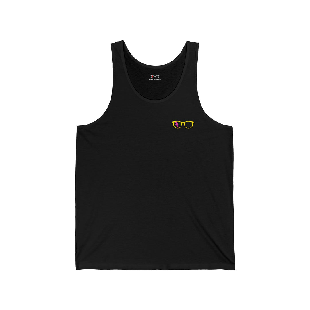 Yellow/Pink Glasses Men’s Tank by Clan of Nerds
