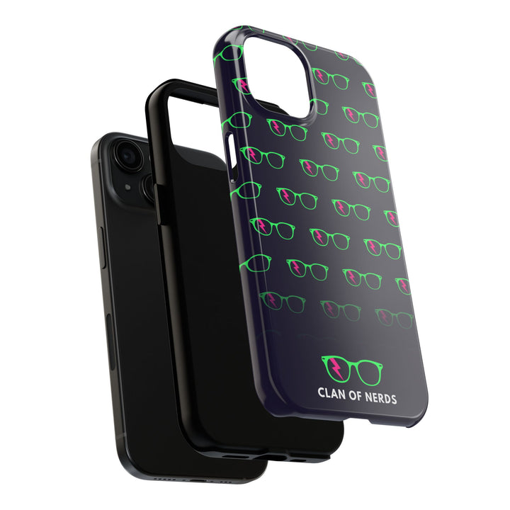 Green/Pink Glasses Pattern Tough Phone Case by Clan of Nerds