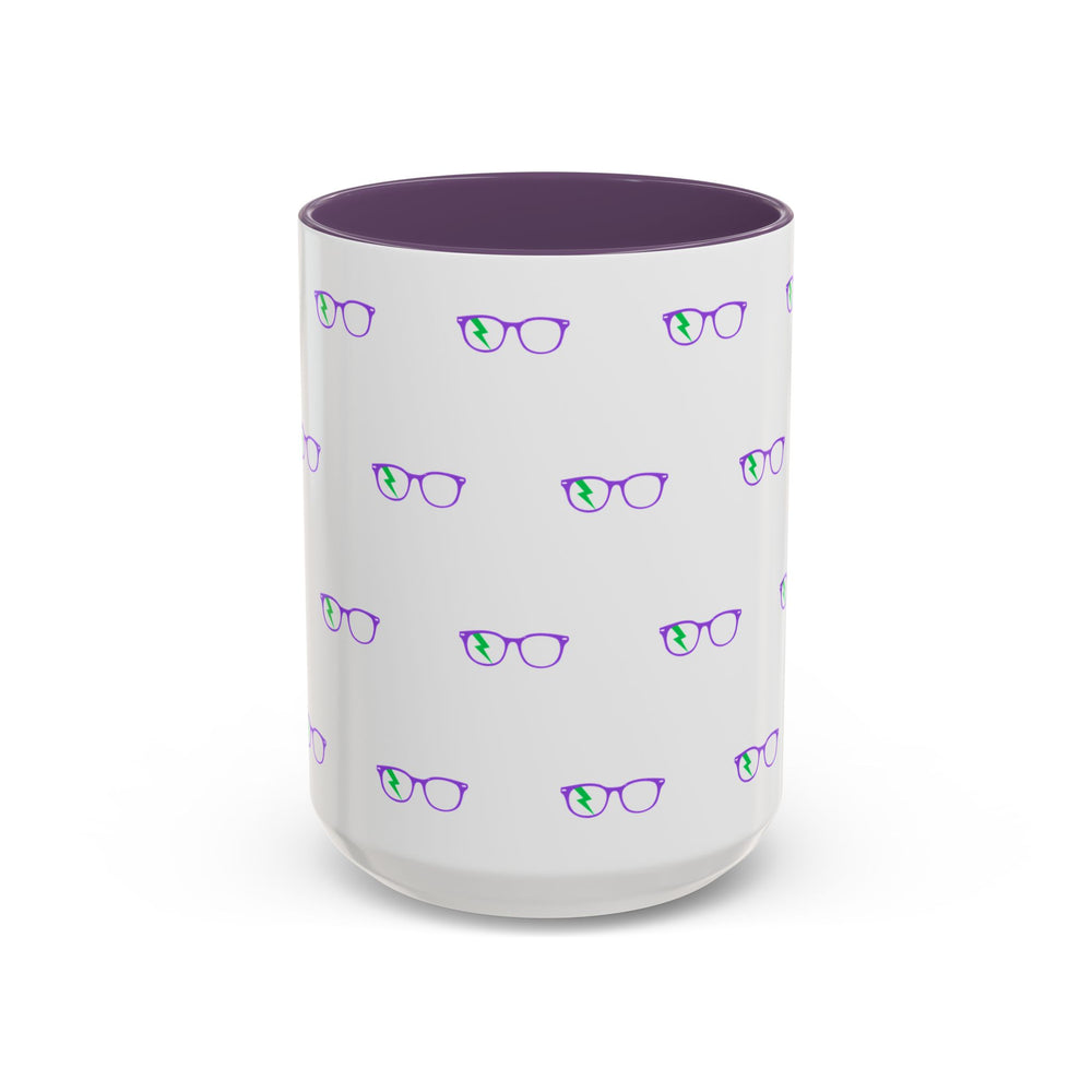 Philosopher Glasses Accent Mug in Purple