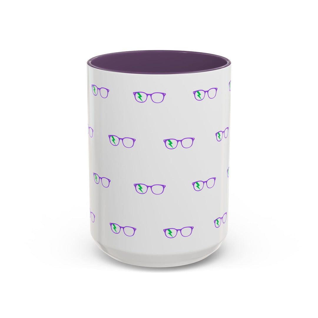 Philosopher Glasses Accent Mug in Purple