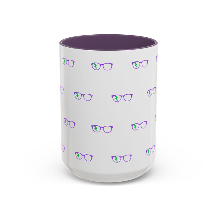 Philosopher Glasses Accent Mug in Purple