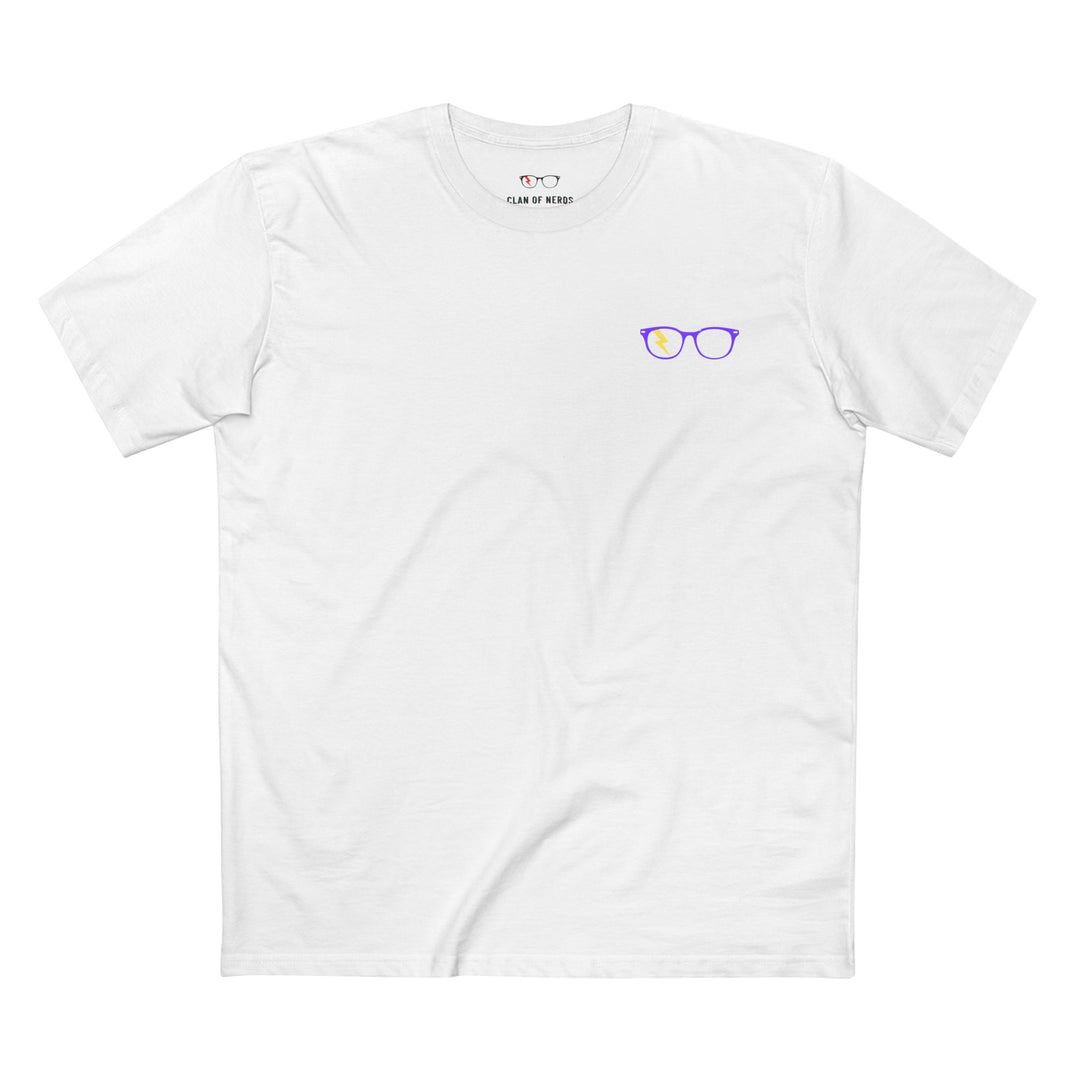 Purple/Yellow Glasses Men’s Tee by Clan of Nerds