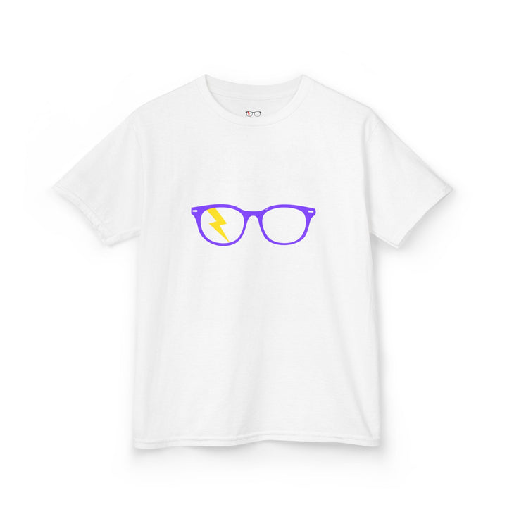 Purple/Yellow Glasses Kids Tee by Clan of Nerds
