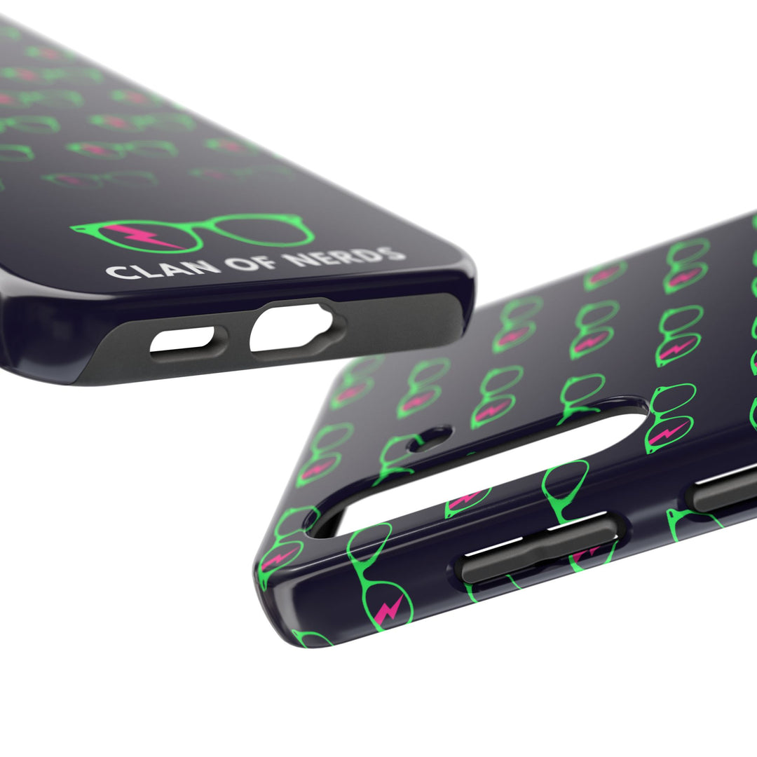 Green/Pink Glasses Pattern Tough Phone Case by Clan of Nerds