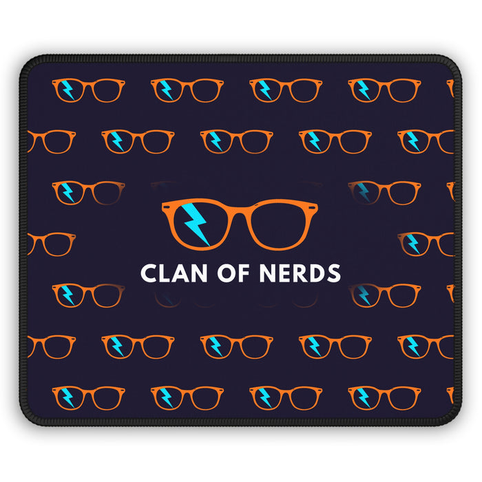 ORANGE/CYAN GLASSES PATTERN - MOUSE PAD