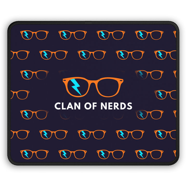Orange/Cyan Glasses Pattern Mouse Pad by Clan of Nerds