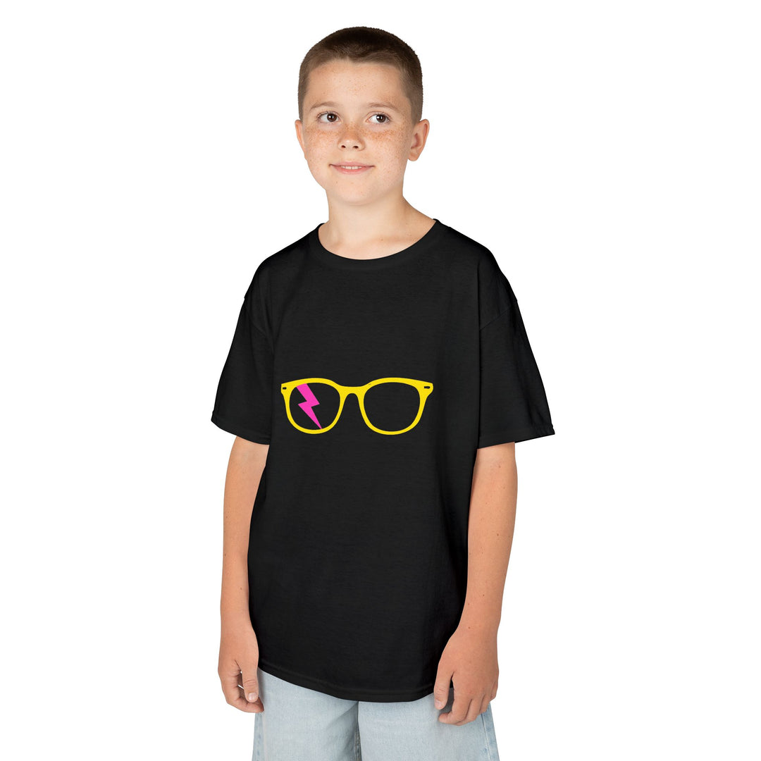 Yellow/Pink Glasses Kids Tee by Clan of Nerds
