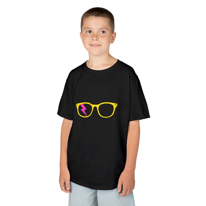 Yellow/Pink Glasses Kids Tee by Clan of Nerds