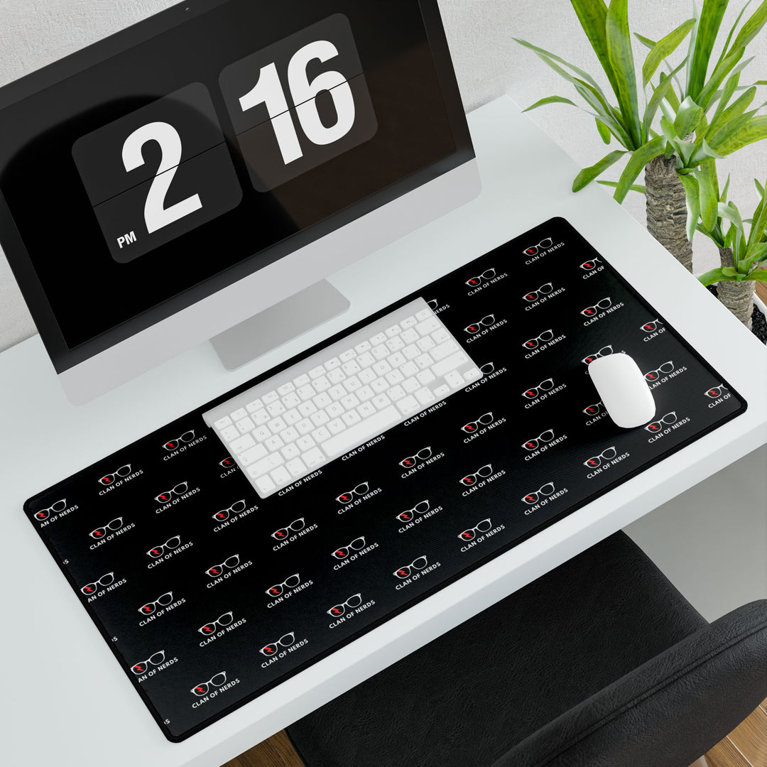 Nerd Glasses Desk Mat by Clan of Nerds
