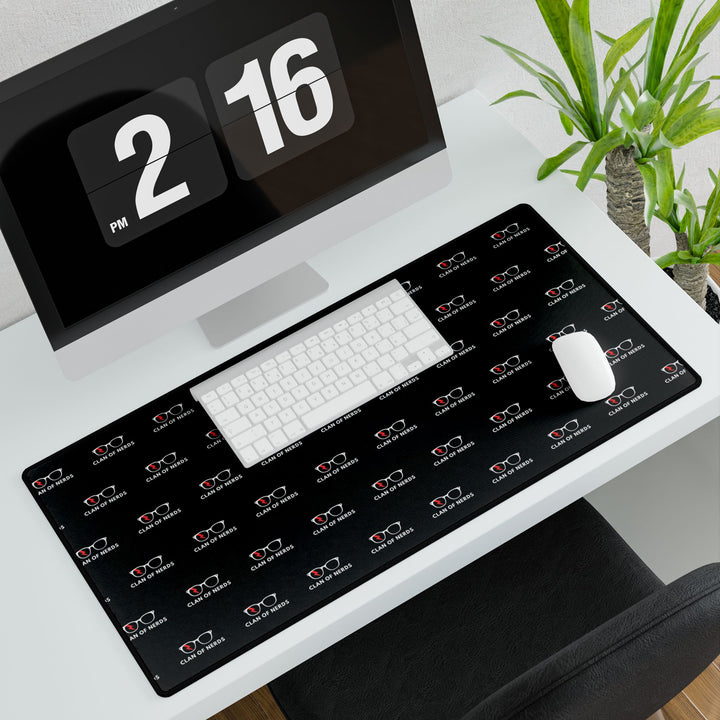 Nerd Glasses Desk Mat by Clan of Nerds