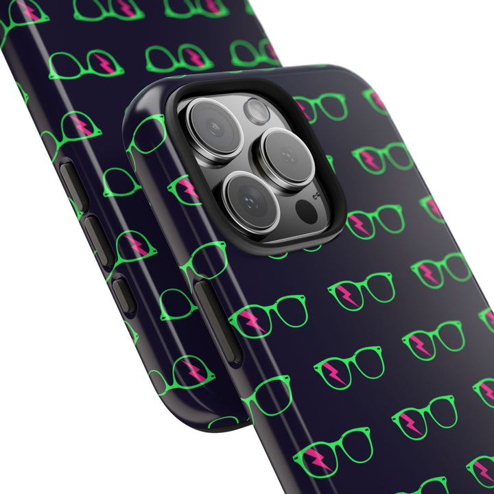 Green/Pink Glasses Pattern Tough Phone Case by Clan of Nerds
