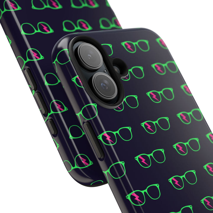 Green/Pink Glasses Pattern Tough Phone Case by Clan of Nerds