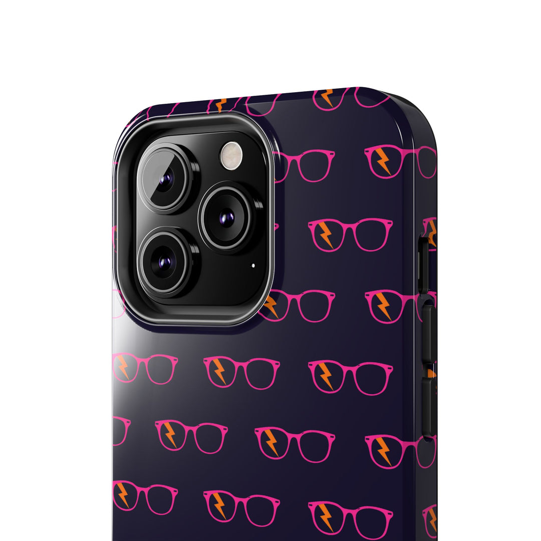Pink/Orange Glasses Pattern Tough Phone Case by Clan of Nerds