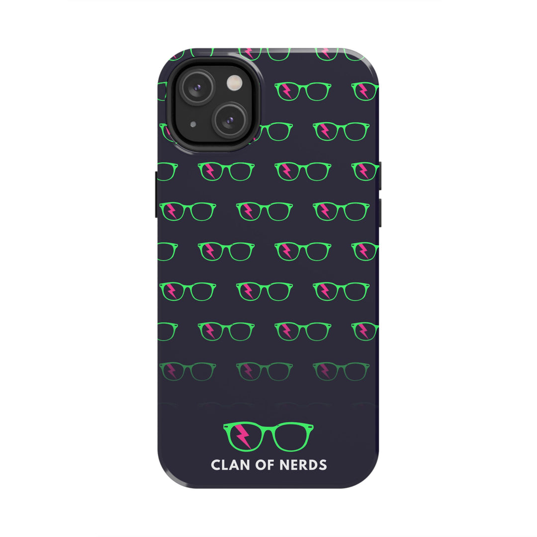 Green/Pink Glasses Pattern Tough Phone Case by Clan of Nerds