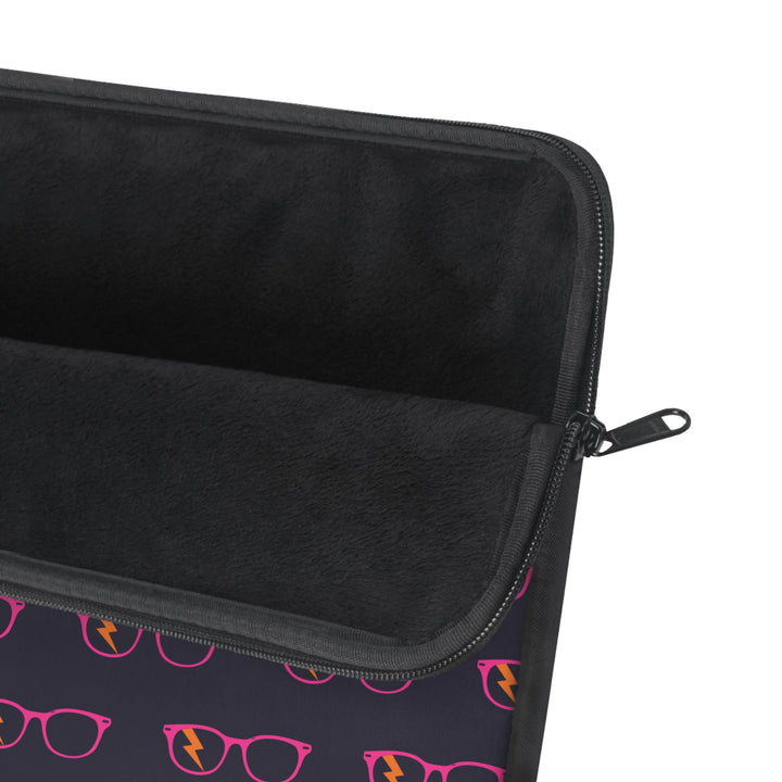 Pink/Orange Glasses Pattern Laptop Sleeve by Clan of Nerds