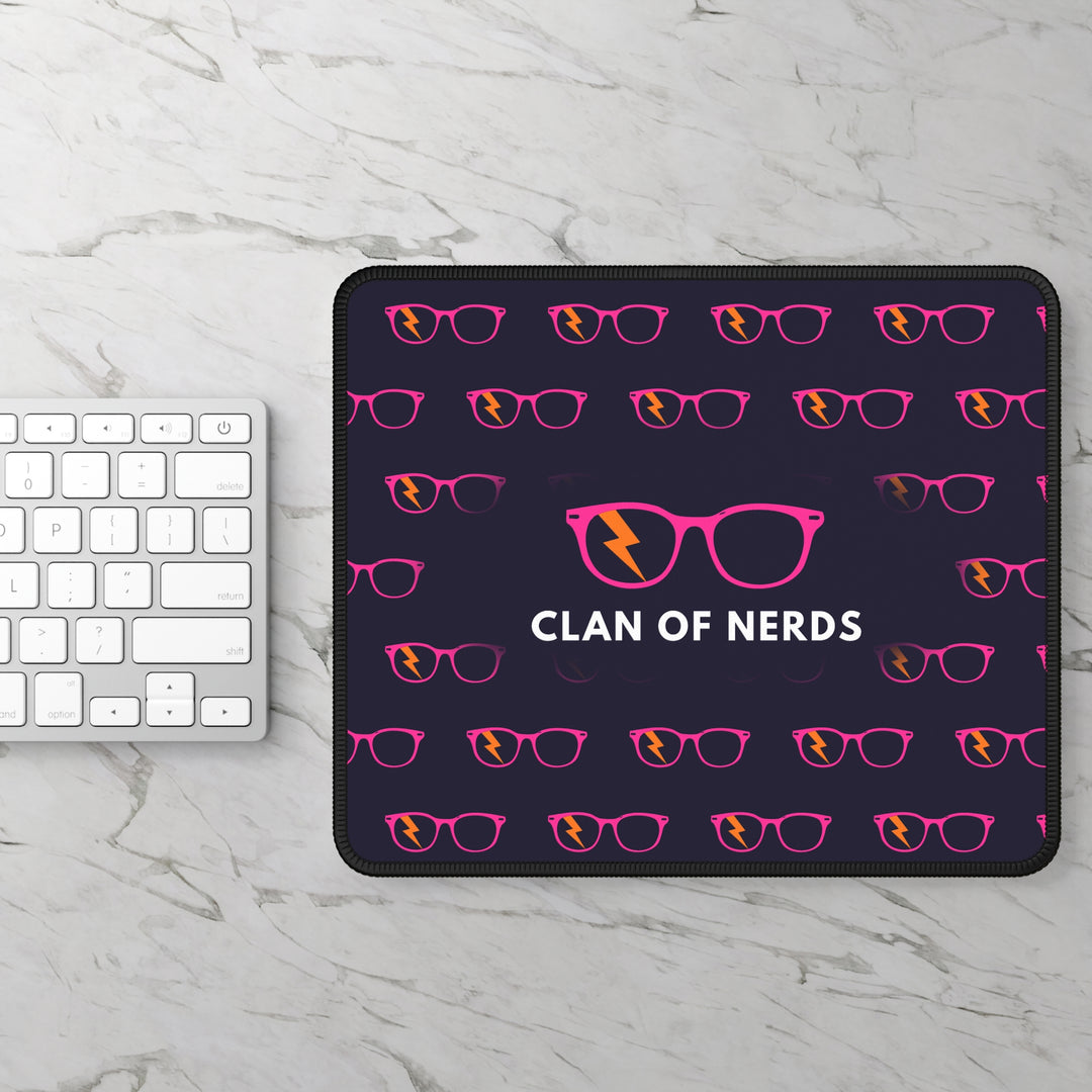 Pink/Orange Glasses Pattern Mouse Pad by Clan of Nerds