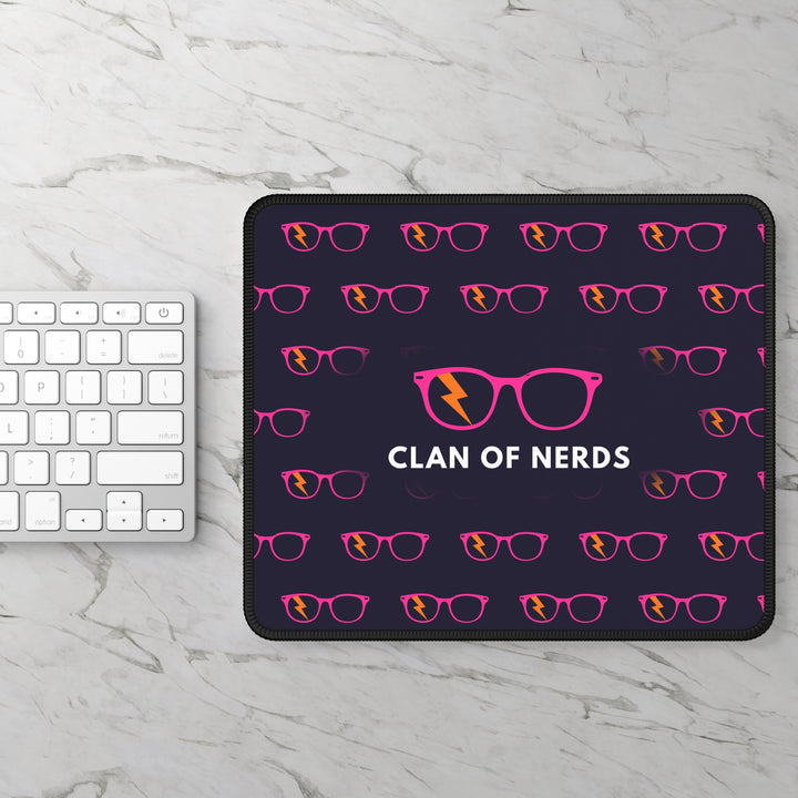 Pink/Orange Glasses Pattern Mouse Pad by Clan of Nerds
