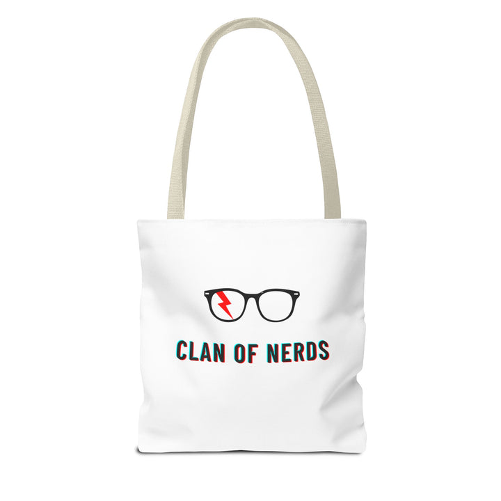 Nerd Glasses Canvas Tote in Beige