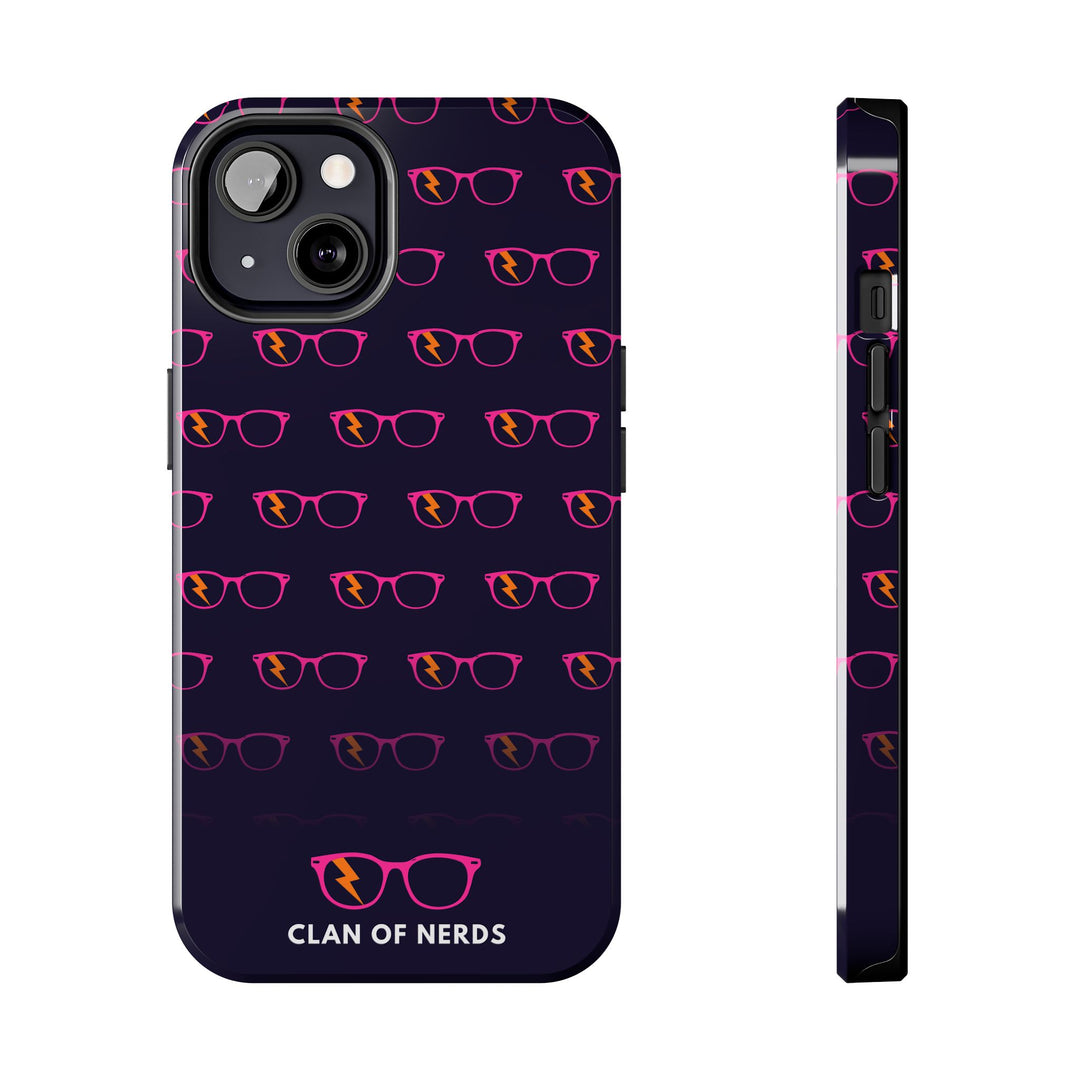 Pink/Orange Glasses Pattern Tough Phone Case by Clan of Nerds