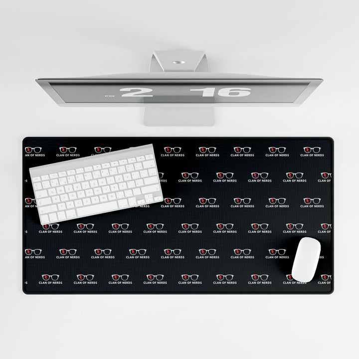 Nerd Glasses Desk Mat by Clan of Nerds