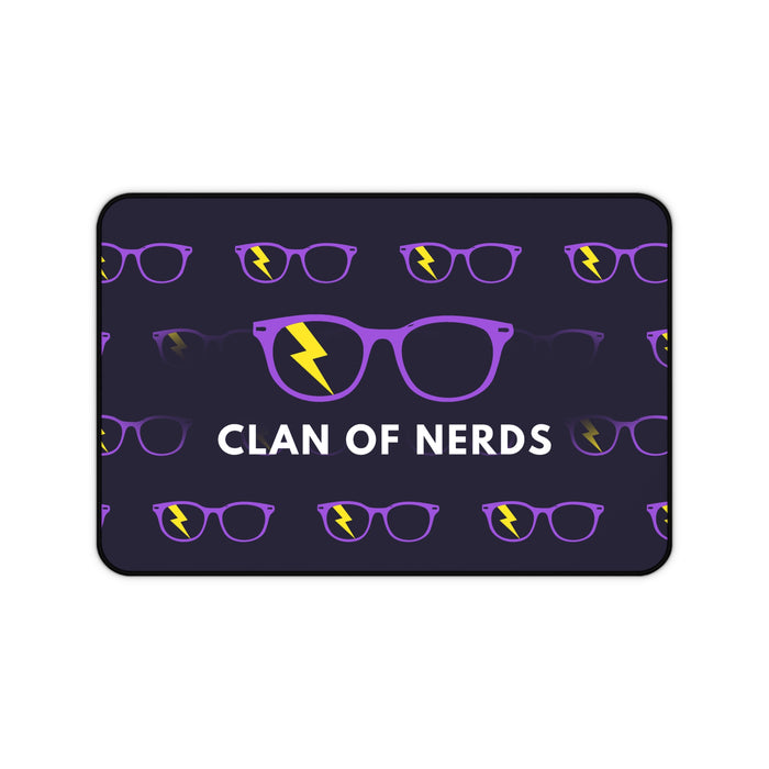 PURPLE/YELLOW GLASSES PATTERN - DESK MAT