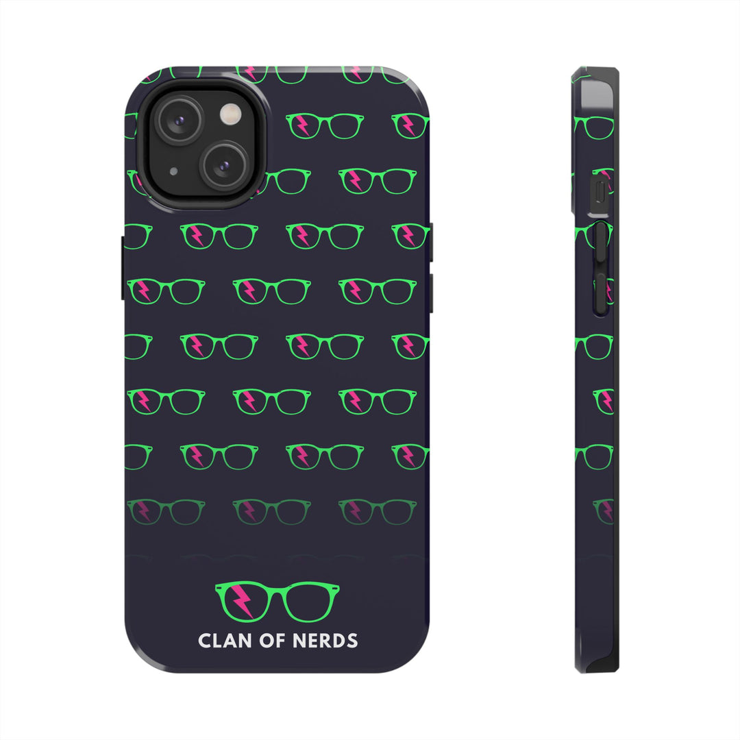 Green/Pink Glasses Pattern Tough Phone Case by Clan of Nerds