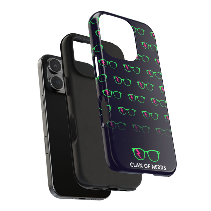 Green/Pink Glasses Pattern Tough Phone Case by Clan of Nerds
