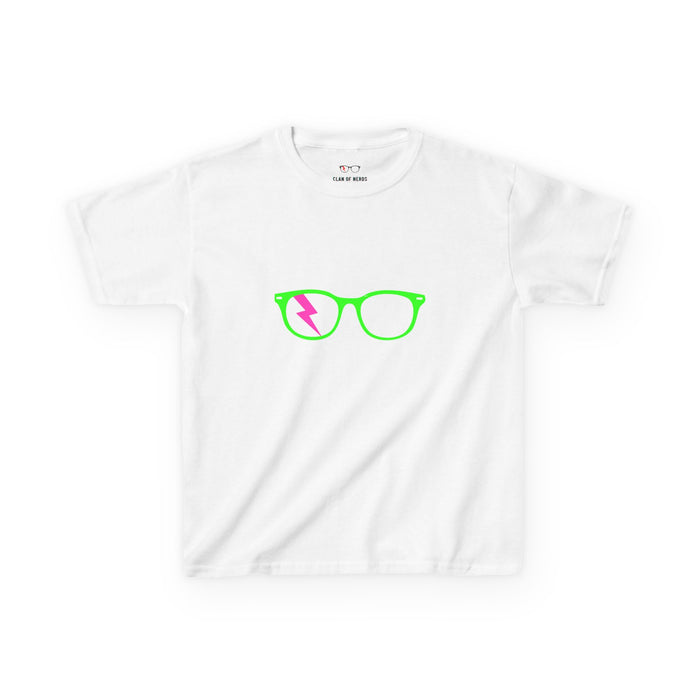 GREEN/PINK GLASSES - KIDS TEE