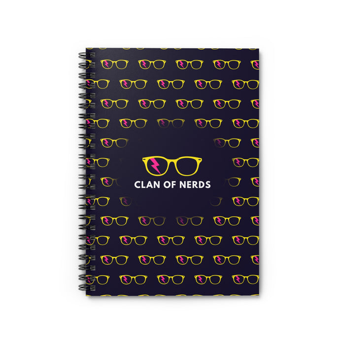 YELLOW/PINK GLASSES PATTERN - SPIRAL NOTEBOOK