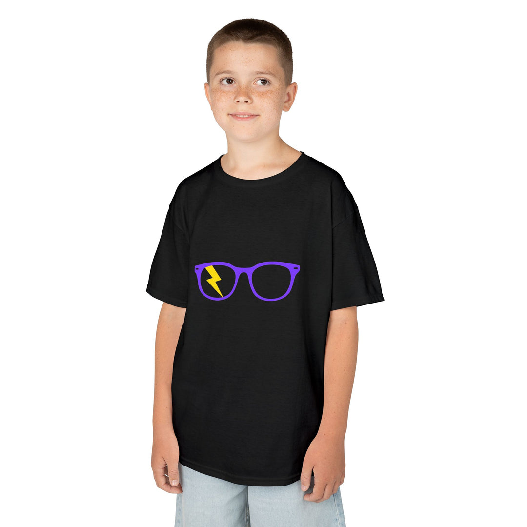 Purple/Yellow Glasses Kids Tee by Clan of Nerds