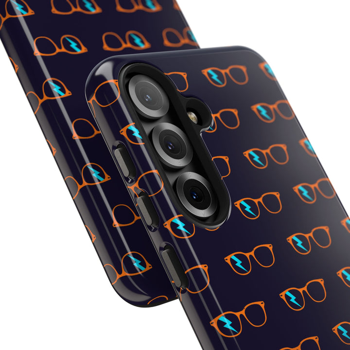 Orange/Cyan Glasses Pattern Tough Phone Case by Clan of Nerds