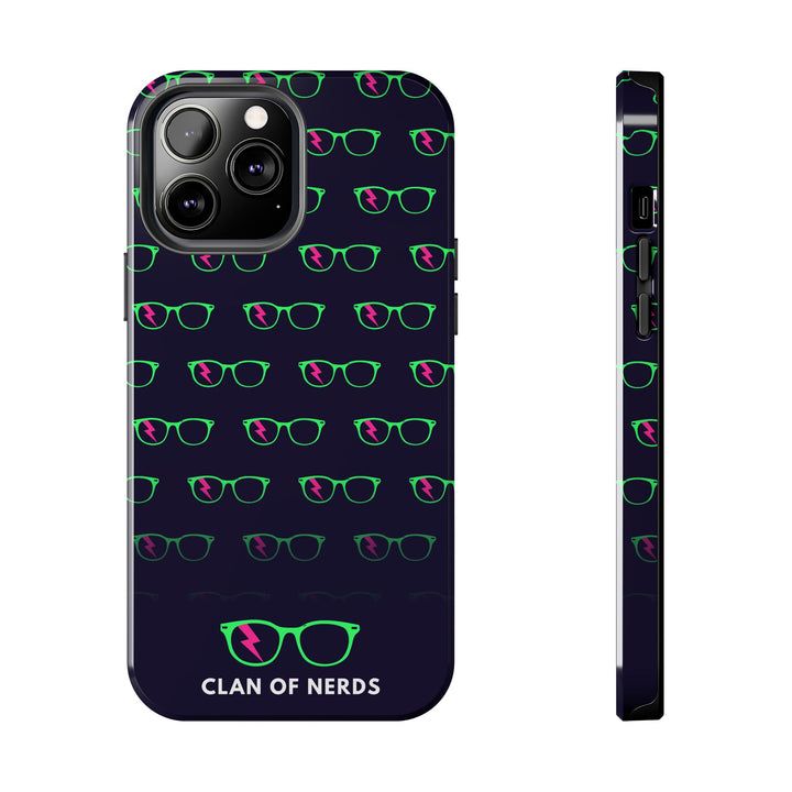 Green/Pink Glasses Pattern Tough Phone Case by Clan of Nerds