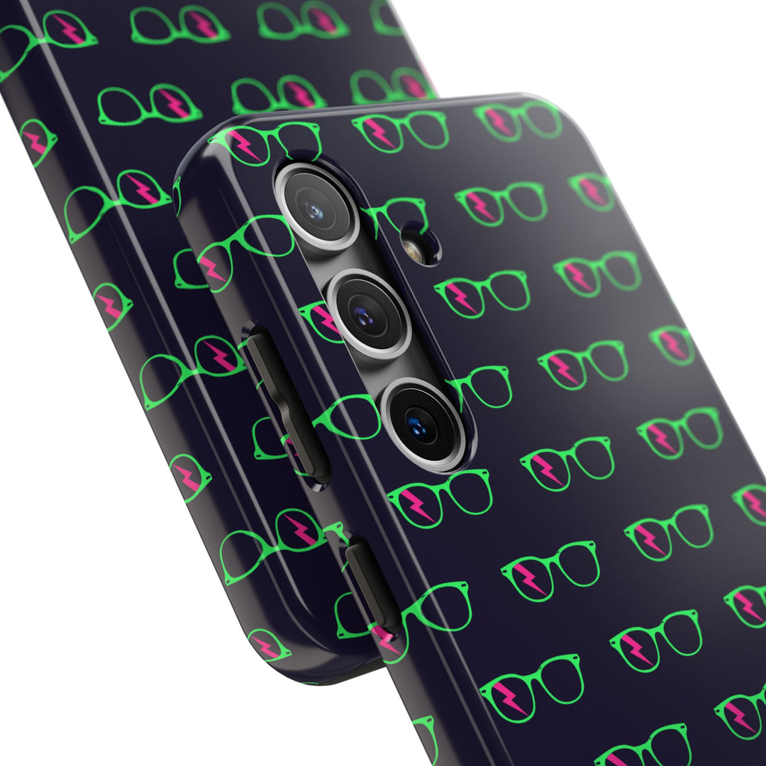Green/Pink Glasses Pattern Tough Phone Case by Clan of Nerds