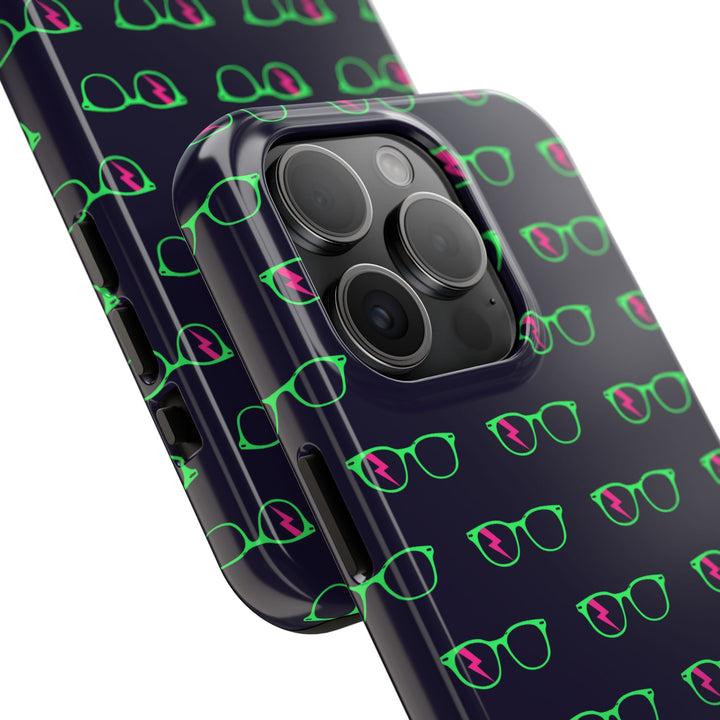 Green/Pink Glasses Pattern Tough Phone Case by Clan of Nerds