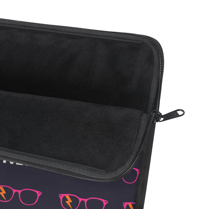 Pink/Orange Glasses Pattern Laptop Sleeve by Clan of Nerds