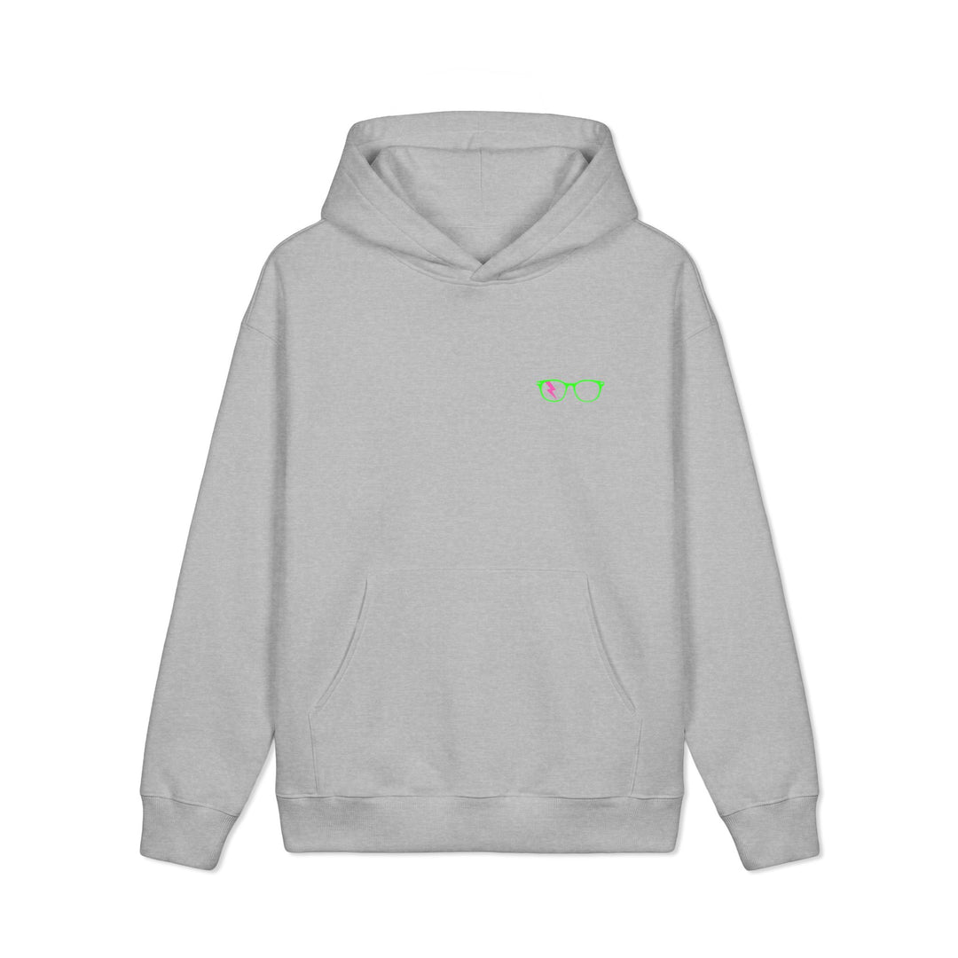 Green/Pink Glasses Men’s Hoodie by Clan of Nerds