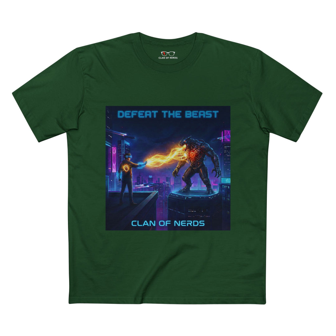Defeat the Beast Tee in Forest Green