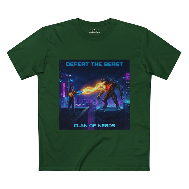Defeat the Beast Tee in Forest Green