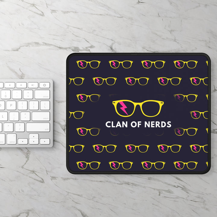 Yellow/Pink Glasses Pattern Mouse Pad by Clan of Nerds