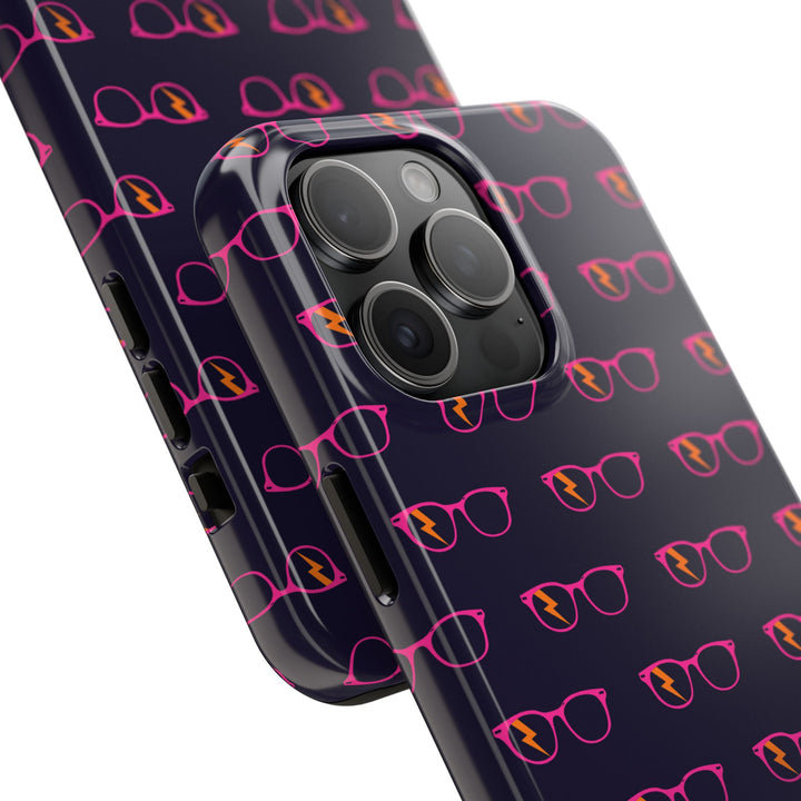 Pink/Orange Glasses Pattern Tough Phone Case by Clan of Nerds