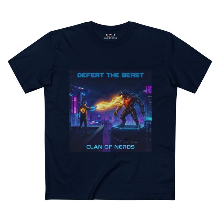 Defeat the Beast Tee in Navy